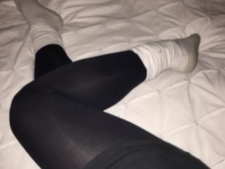 Feeling horny in my tights and white socks 2 of 5
