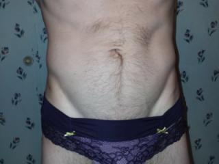 Two sets of satin thongs and me leaking 2 of 9