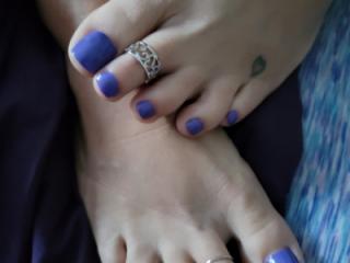 Purple toes pink pussy and clit 3 of 5