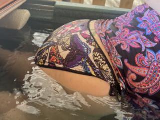 Wife in hot tub 1 of 7