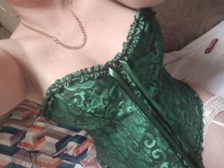 Trying the green corset again 1 of 4