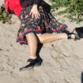 Well dressed with pantyhose