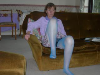 Amanda wearing blue tights 160 5 of 7