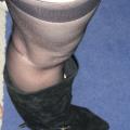 High boots with stockings