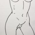 Ink female nudes