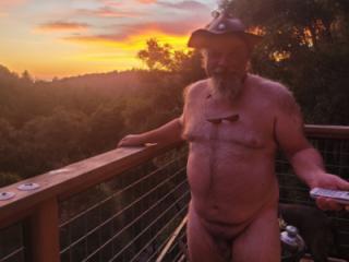 Chilling on the deck in the Santa Cruz mountains 1 of 5