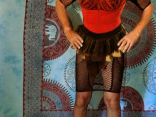 My cuck loves to wear women's clothes, breasts, stockings..... 1 of 13