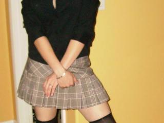 My hot 30 year old wife .... Thigh highs and plaid teaser (from 2005) 1 of 13