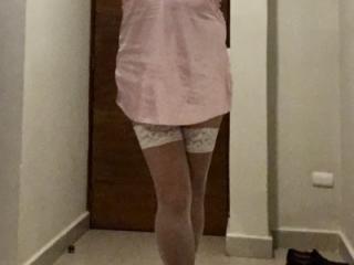 Pink Satin Babydoll 3 of 20