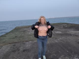 its cold at the sea front 4 of 5