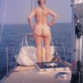 Nude wife sailing.