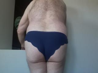 Wearing my wife's panties. 12 of 12