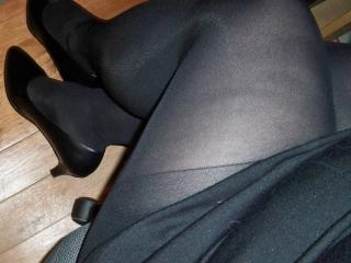 Black tights and heels 11 of 14