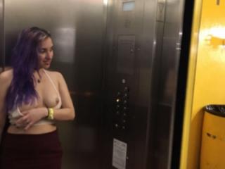 Playful in the elevator ;) 7 of 20