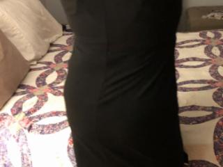 Mompanties in and out of her black dress 1 of 11