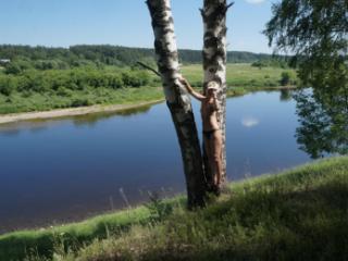 Nude near birch upon Volga 19 of 20