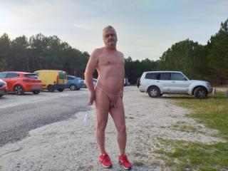 I go to the beach and I start naked from the parking lot 5 of 9