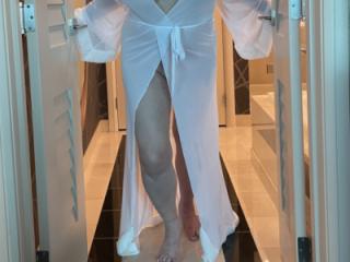White robe in Vegas!!!  Hey baby, Hey! 1 of 18