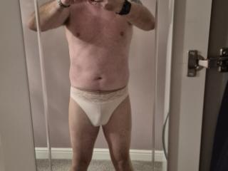 Trying on the wife's underwear 4 of 11