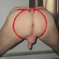 My Cock & Ass in Red Bow Panties