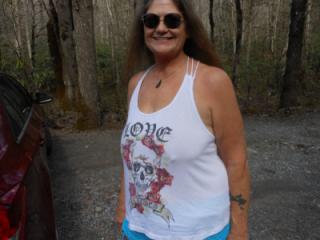 Posing by the Pigeon River... Part 1