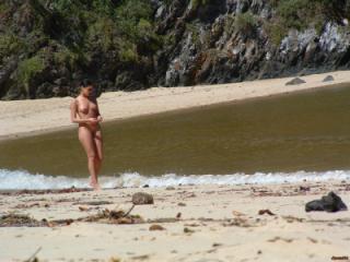 Nudist beach fun