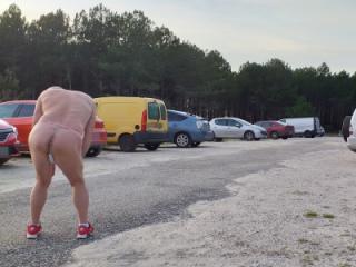 I go to the beach and I start naked from the parking lot 6 of 9