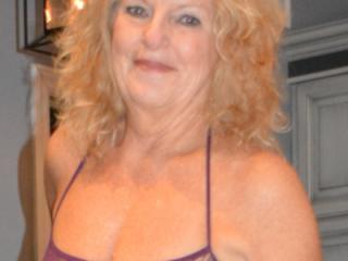 Grape Fishnet Chemise with matching Thong 1 of 14