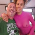 Sheer top with the hubby