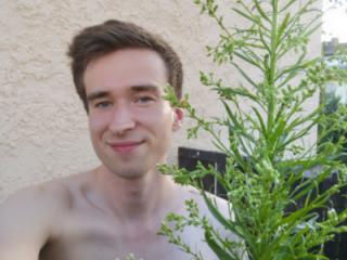 Me and my wild plant baby on my balcony