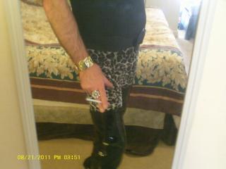 Me in my leather thigh highs and new leggins 8 of 13