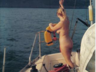 Nude wife sailing. 2 of 9