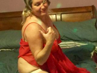Hot Blonde Milf - Lady In Red pt2 2 of 10