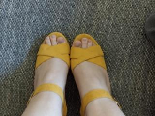 Her new yellow heels 4 of 5