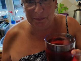 Wife having a glass 2 of 9
