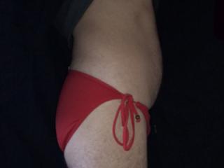 Red bikini bottoms 6 of 8