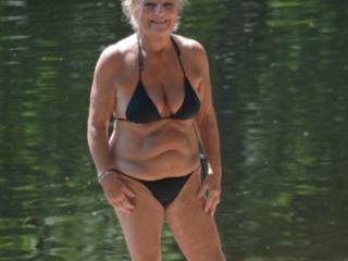 Black Bikini on Black River 13 of 20