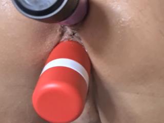 Dildo play... Both holes filled.. stills 5 of 16