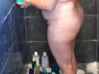 Eve cleaning the shower naked 2 of 9