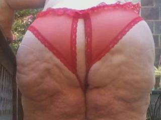 Crotchless panties, front and rear view. 15 of 20