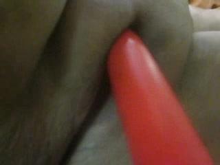 Red toy from back