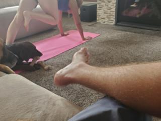Wife doing yoga 1 of 4