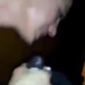Cum sticky mouth and hands
