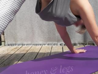 Legs, yoga on the deck 6 of 20
