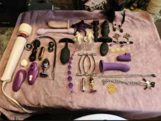 Toys, toys, toys and my cock 2 of 4
