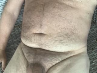 Hairy mature outdoors 2 of 7