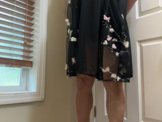 Black dress with floral print 7 of 8