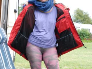 Lisa public in phantyhose, no bra 9 of 17