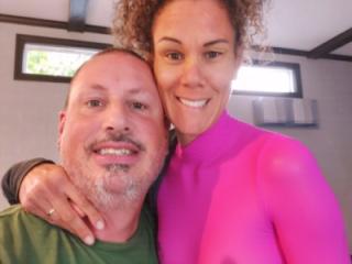 Sheer top with the hubby 3 of 7
