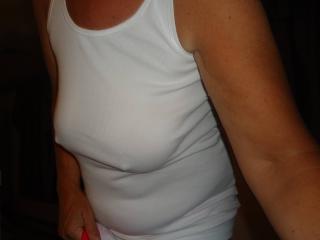 Wifes tits clothed and not 1 of 4
